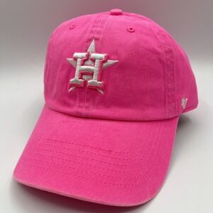 Houston Astros 47 Brand Hat Cap Strap Back Womens One Size Pink MLB Baseball NEW